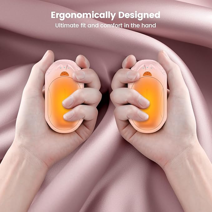 AI Hand Warmers Rechargeable 2 Pack,6000mAh Rechargeable Hand Warmer,20Hrs Long Heating Electric Hand Warmer,Portable Pocket Heater,Pocket Size Hand Warmer, Gifts for Christmas