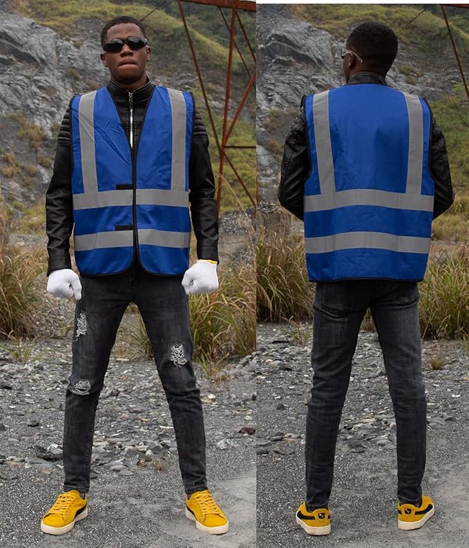 zojo High Visibility Reflective Vests,Adjustable Size,Lightweight Mesh Fabric, Wholesale Safety Vest for Outdoor Works