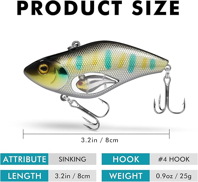 TRUSCEND Easy Catch Swimmax, Magic Noisy Turbulent Wiggling and Vibrating Actions for More Bites, Segmented Swimbait Jointed by Dyneema Strongest Fiber, Lifelike Fishing Lures for Relax Family Fishing