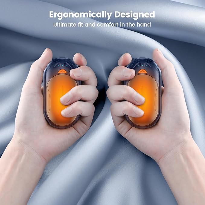AI Hand Warmers Rechargeable 2 Pack,6000mAh Rechargeable Hand Warmer,20Hrs Long Heating Electric Hand Warmer,Portable Pocket Heater,Pocket Size Hand Warmer, Gifts for Christmas