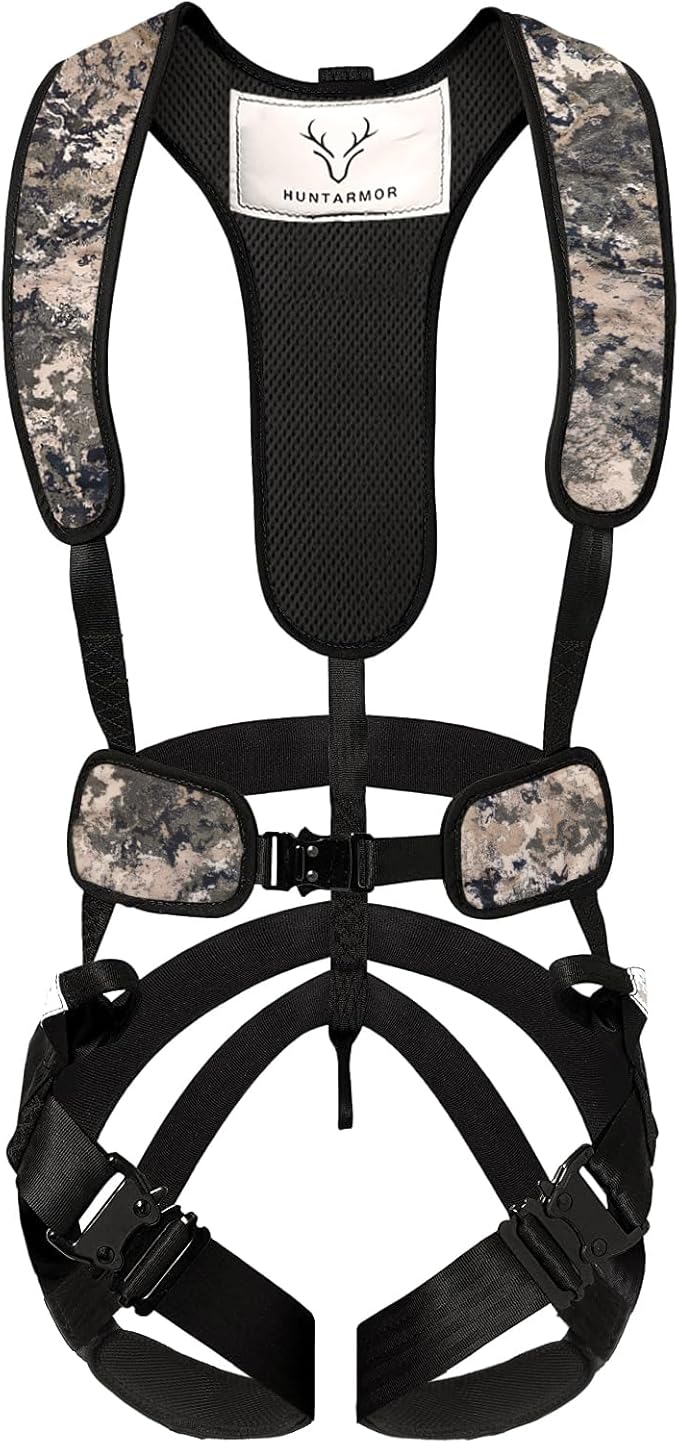 skiguard Tree Stand Safety Harness: Adjustable Bow-Hunter Harness for Tree-Stand Hunting, Lightweight Treestand Safety Hunting Harnesses, Comfortable Safe Compact for All-Season (Medium/Large)