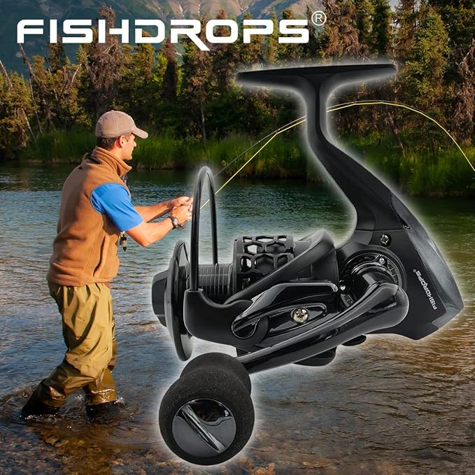 Spinning Fishing Reels 12+1BB Ultra Lightweight Carved Aluminum Spool Reels Affordable Smooth Spinning Reels
