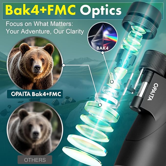15x52 Binoculars for Adults High Powered - OPAITA Bird Watching Binoculars Lightweight with HD Large Range View Powerful for Hunting Traveling Stargazing Cruise Trip Sports