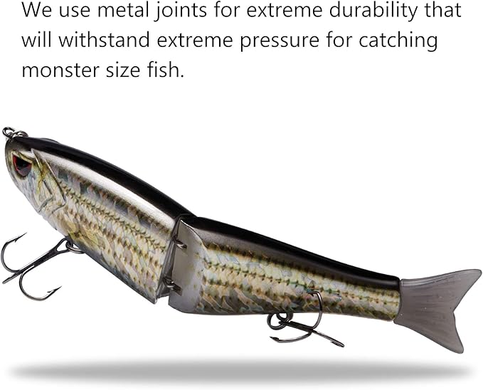 Bassdash SwimShad Glide Baits Jointed Swimbait Bass Pike Salmon Trout Muskie Fishing Lure