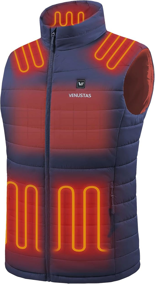 Venustas Men's Heated Vest with Battery, Lightweight Quilted Vest for Men