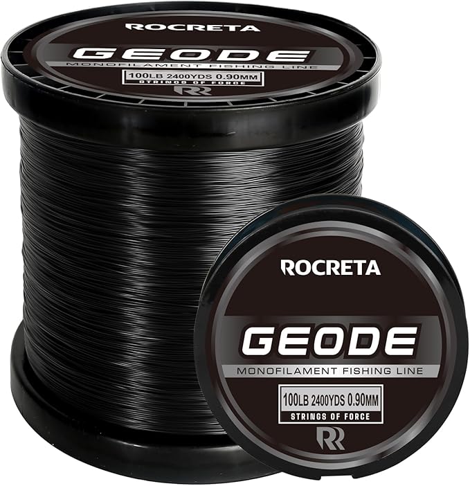 Geode Monofilament Fishing Line - Premium Resistant Nylon Mono Fishing Line 3-100lb - Superior Freshwater & Saltwater Mono Leader Materials 500/1200/2400yds