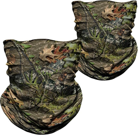 WTACTFUL 2-Pack Camouflage Face Mask Bandana for Men Women - Breathable, Seamless, Moisture Wicking & Versatile