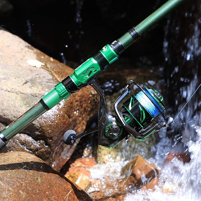 Sougayilang Telescopic Fishing Rod - 24 Ton Carbon Fiber,CNC Machined Reel Seat, Comfortable EVA Handle, Travel Fishing Rod for Bass Trout Fishing