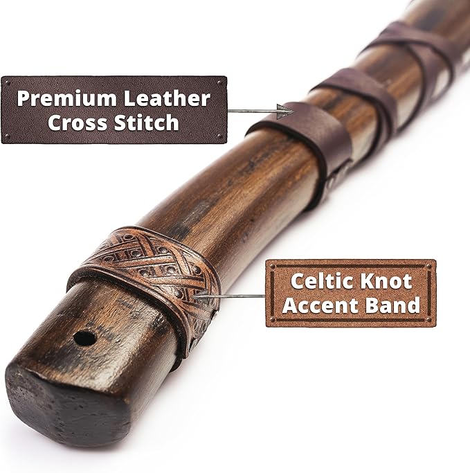 Throwing Axe Set (2) - Norse Tradesman 14" Viking Throwing Axe Set - Two Fully Sharpened Norse Hand-Axes - Carbon Steel Axe Heads with Premium Leather Cross-Stitch