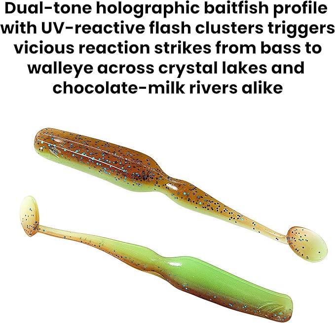 6-Color Paddle Tail Swimbaits 2.75" 1/10oz T-Tail Soft Plastic Lures - Dual-Tone Lifelike Design, High Elasticity, Durable for Bass,Crappie Fishing (60 Pack)
