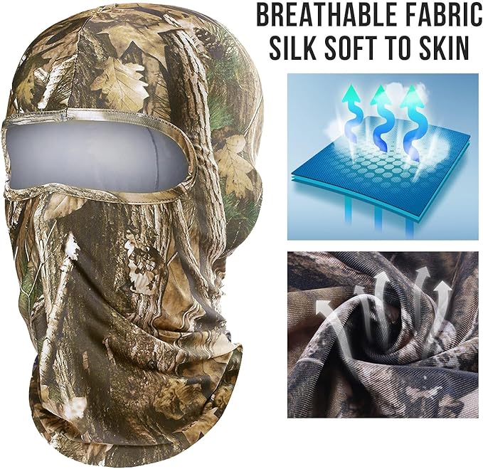 WTACTFUL Camo Face Mask for Turkey Hunting – Durable Concealment for Outdoor Adventures