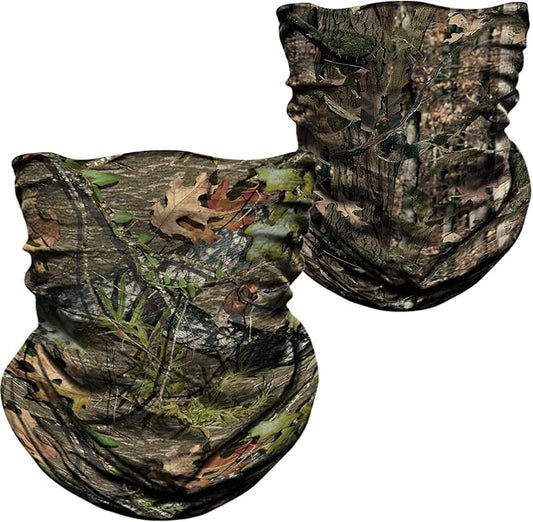 WTACTFUL 2-Pack Camouflage Face Mask Bandana for Men Women - Breathable, Seamless, Moisture Wicking & Versatile