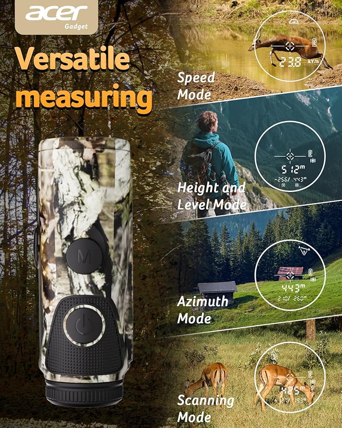 Acer Gadget Golf Rangefinder with Slope - 1200/1700Yards Laser Range Finder for Hunting, 6X Magnification Rangefinders Golf with Flag Pole Locking Vibration, Rechargeable Magnetic Golfing Gift for Men