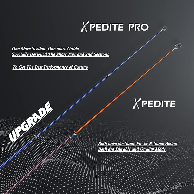 EOW XPEDITE PRO Portable Telescopic Casting and Spinning Fishing Rods, 24T Carbon Blanks & Solid Carbon Tip, Cork Handle, Travel Rod, Short Collapsible Rods