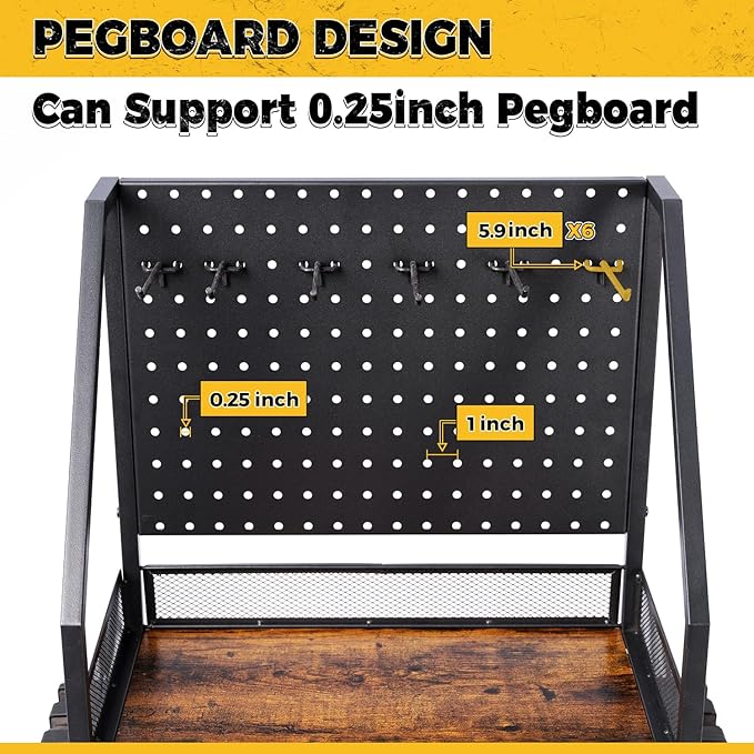 SOYEEZE Fishing Rod Holders for Garage, Fishing Pole holders, Fishing Gear Storage up to 12 Rods with Hooks and Wheels, Fishing Cart For Fishing Rod Tackle Box Reel Storage