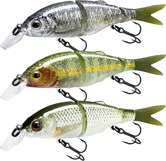 TRUSCEND Swimmax for Freshwater and Saltwater, Lifelike Fishing Lures for Bass Trout Crappie Walleye Pike Bluegill Salmon, Swimbait for Bass, Amazing Fishing Gear Gifts for Family