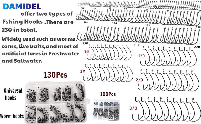 600 Pcs/Tackle Box Fishing Kit-Fishing Hooks,Sinkers, Swivels Snaps,Top Water Lure,Spoons,Soft Lures,Jig Heads, Frogs, Minnow, Accessories Equipment- Saltwater Freshwater Bass Bait Gear