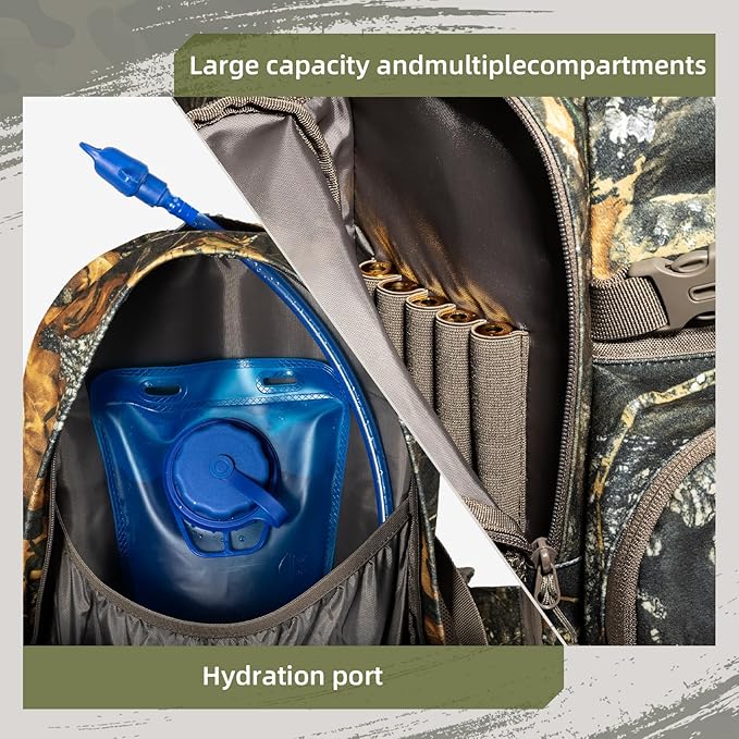 Waterproof Camo Hunting Backpack for Men - 35L Day Pack, Hunting Gear and Gifts - BlessedLeaf