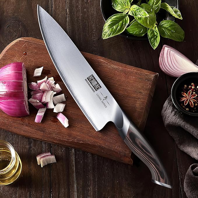 5 Pieces Knife Set, Japanese High Carbon Stainless Steel Kitchen Knife Sets, Professional Ultra Sharp Chef Knives Set with Ergonomic Pakkawood Handle