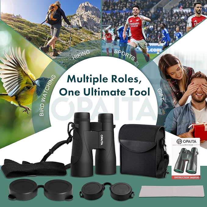 15x52 Binoculars for Adults High Powered - OPAITA Bird Watching Binoculars Lightweight with HD Large Range View Powerful for Hunting Traveling Stargazing Cruise Trip Sports