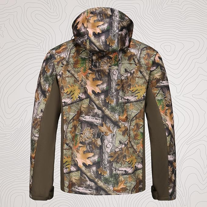 UIIHUNT Hunting Clothes for Men with Fleece Lining: Safety Strap Compatible Water Resistant Silent Hunting Jacket and Pants