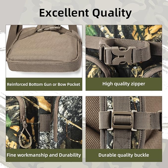 Waterproof Camo Hunting Backpack for Men - 35L Day Pack, Hunting Gear and Gifts - BlessedLeaf