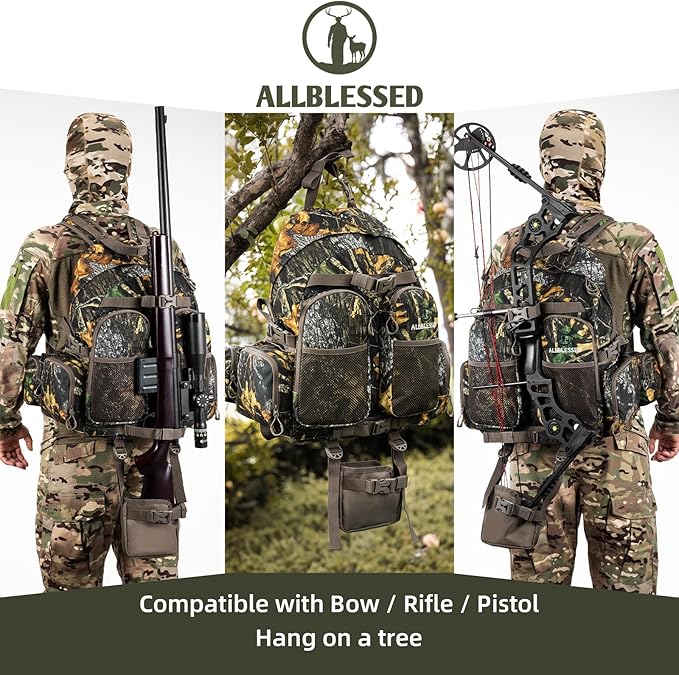 Waterproof Camo Hunting Backpack for Men - 35L Day Pack, Hunting Gear and Gifts - BlessedLeaf