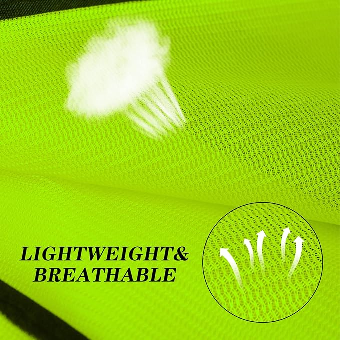 10 Pack Mount Marter Safety Reflective Vest for Outdoor Operator and Sportsmen