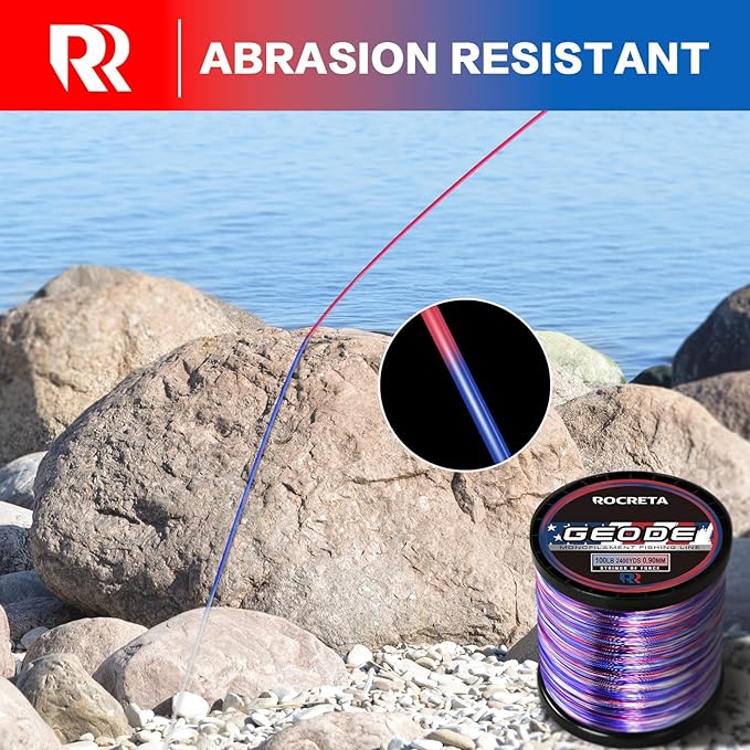 Geode Monofilament Fishing Line - Premium Resistant Nylon Mono Fishing Line 3-100lb - Superior Freshwater & Saltwater Mono Leader Materials 500/1200/2400yds