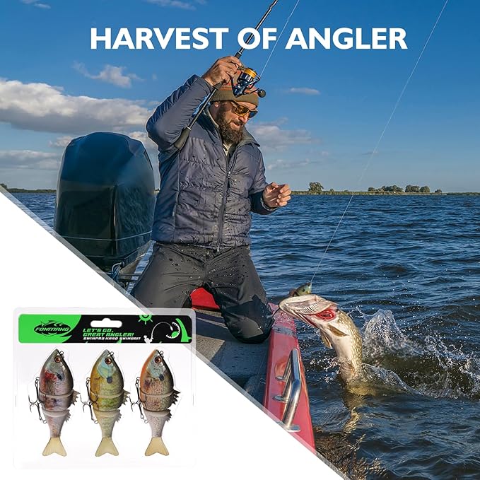 Fishing Lures, 3-Piece Topwater Lures for Bass, Walleye, and Pike, 2025 New Wasp-Style Top Water Crawler for Freshwater & Saltwater Fishing, 2.6in, 15g