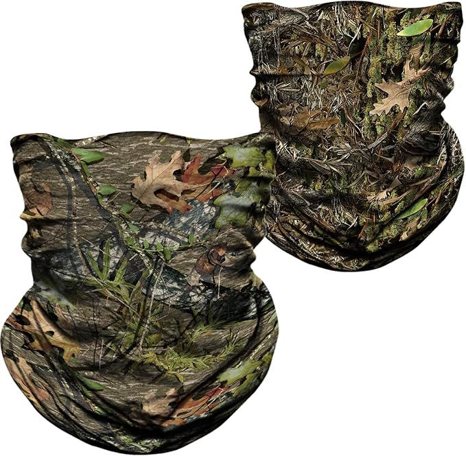 WTACTFUL 2-Pack Camouflage Face Mask Bandana for Men Women - Breathable, Seamless, Moisture Wicking & Versatile