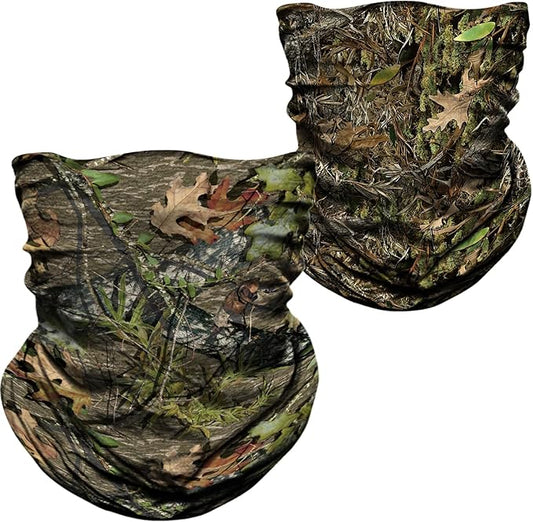 WTACTFUL 2-Pack Camouflage Face Mask Bandana for Men Women - Breathable, Seamless, Moisture Wicking & Versatile