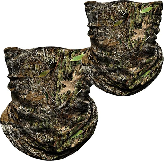 WTACTFUL 2-Pack Camouflage Face Mask Bandana for Men Women - Breathable, Seamless, Moisture Wicking & Versatile