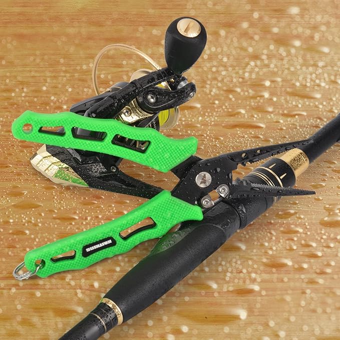 KastKing Cutthroat 7 inch Fishing Split Ring Pliers, 420 Stainless Steel Fishing Tools, Saltwater Resistant Fishing Gear, Tungsten Carbide Cutters