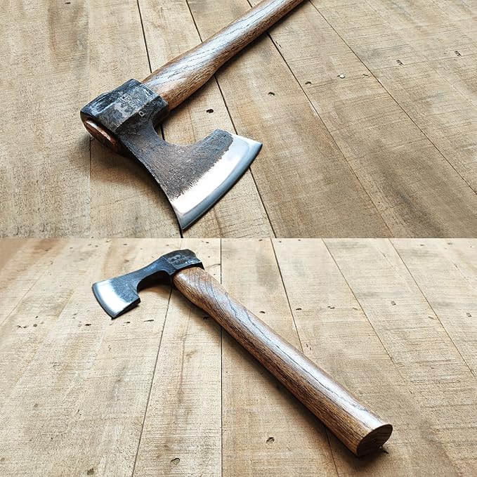 16.5" Throwing Axe, Throwing Hatchet with 1065 High Carbon Steel & Beech Wood Handle, Perfect for Axe Throwing Games, Competition and Recreation, Ideal Gift for Men (Black)