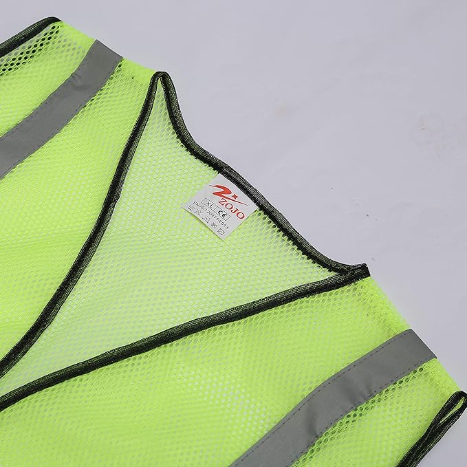 zojo High Visibility Safety Vests,Adjustable Size,Lightweight, Wholesale Reflective Vest for Outdoor Works, Cycling