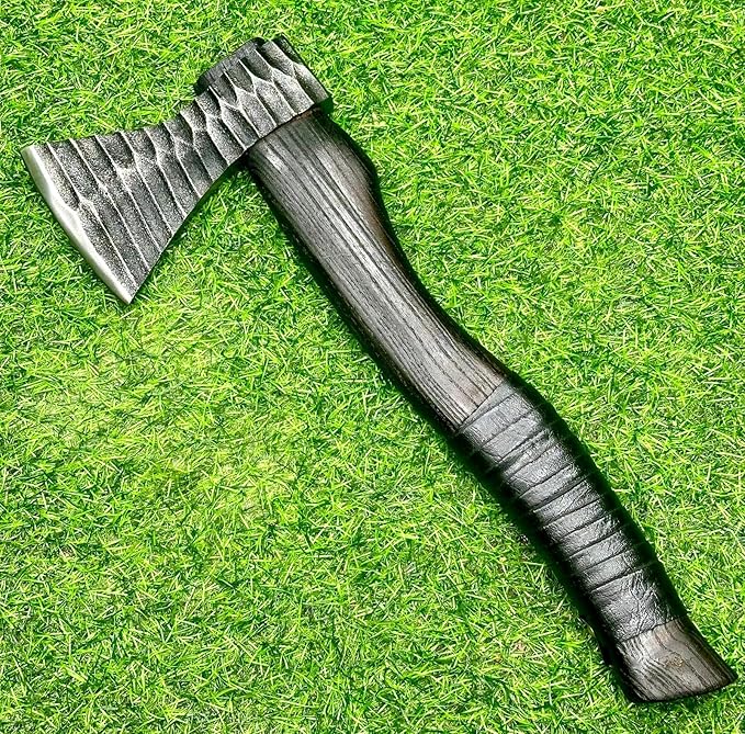 AX-7000 Custom Gift Forged Carbon Steel Viking Axe with Ash Wood Handle, Throwing Axe, Camping Axe (AX-7003)