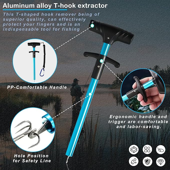 selake 7 PCS Fishing Tool Kit,Fishing Pliers,Fish Lip Grip Tool with Weight Scale,Super line Scissors,Fish Hook Remover,Complete Fishing Equipment or Fishing Gear - Best Gift for Men