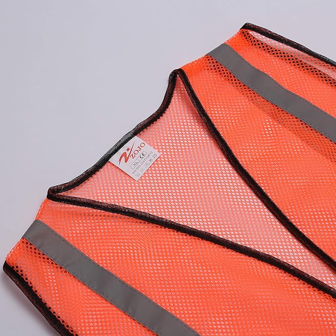 zojo High Visibility Safety Vests,Adjustable Size,Lightweight, Wholesale Reflective Vest for Outdoor Works, Cycling